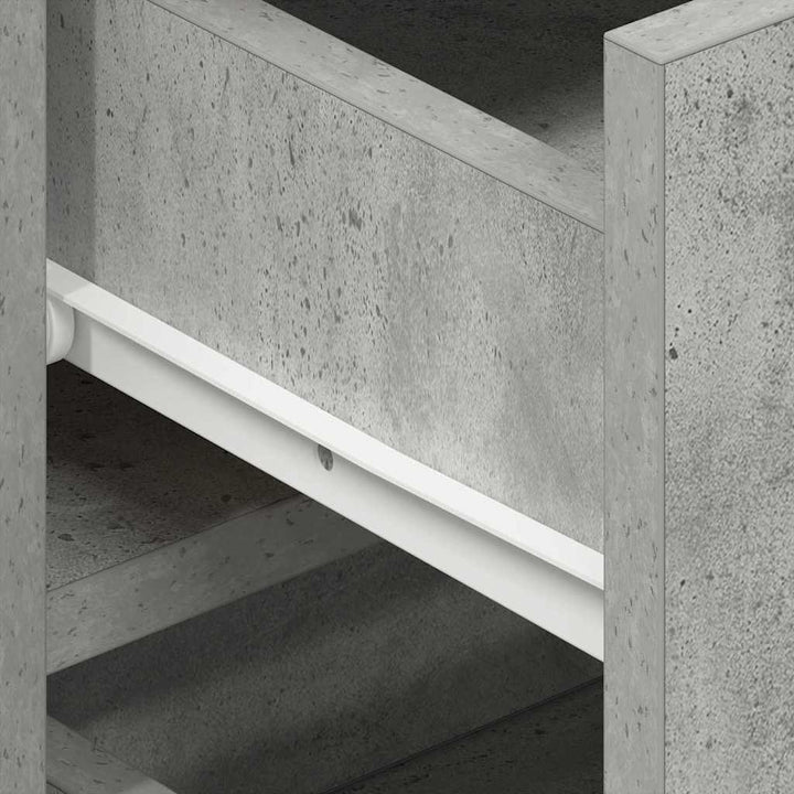 Sideboard med skuffe Betongrå 120 x 36 x 69 cm Konstrueret træ