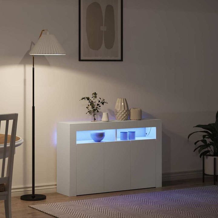 Sideboard Hvid 116 x 30 x 75 cm Konstrueret træ