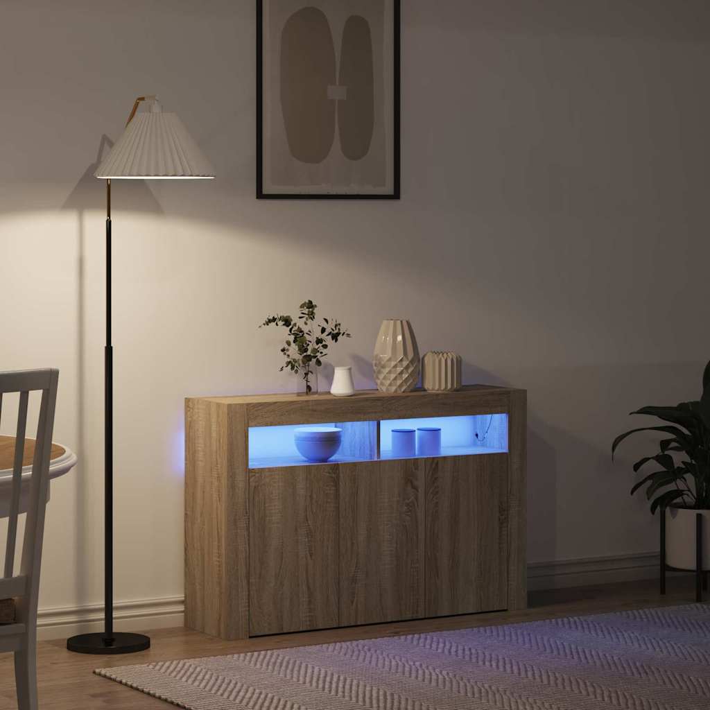 Sideboard Sonoma-eg 116 x 30 x 75 cm Konstrueret træ