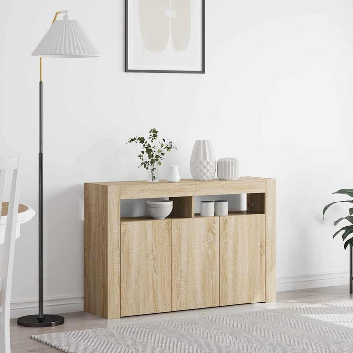 Sideboard Sonoma-eg 116 x 30 x 75 cm Konstrueret træ