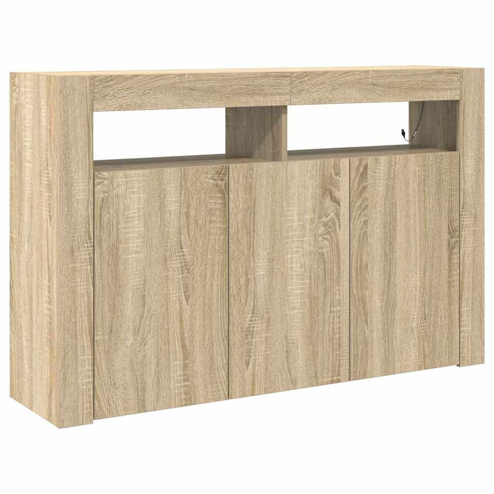 Sideboard Sonoma-eg 116 x 30 x 75 cm Konstrueret træ
