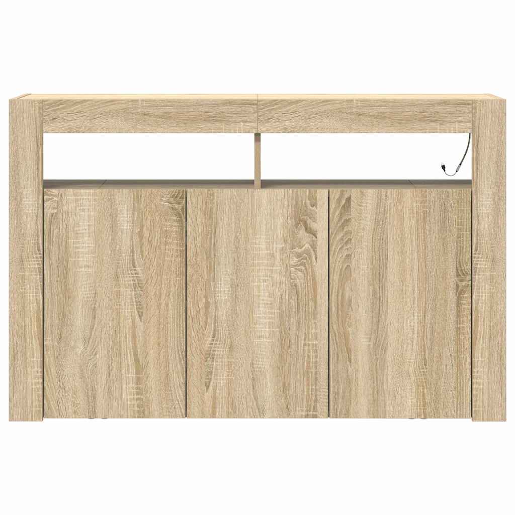 Sideboard Sonoma-eg 116 x 30 x 75 cm Konstrueret træ