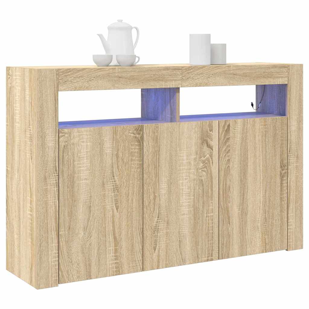 Sideboard Sonoma-eg 116 x 30 x 75 cm Konstrueret træ