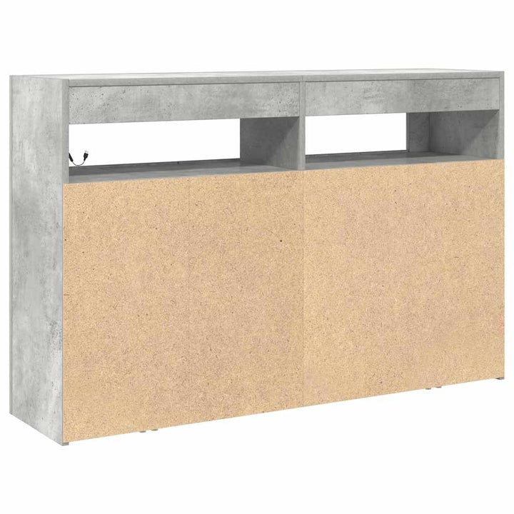 Sideboard Betongrå 116 x 30 x 75 cm Konstrueret træ