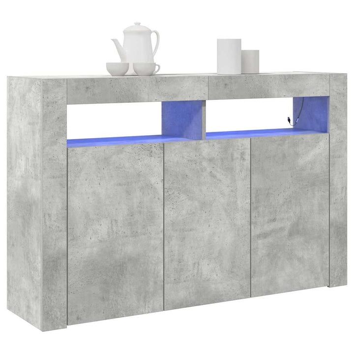 Sideboard Betongrå 116 x 30 x 75 cm Konstrueret træ