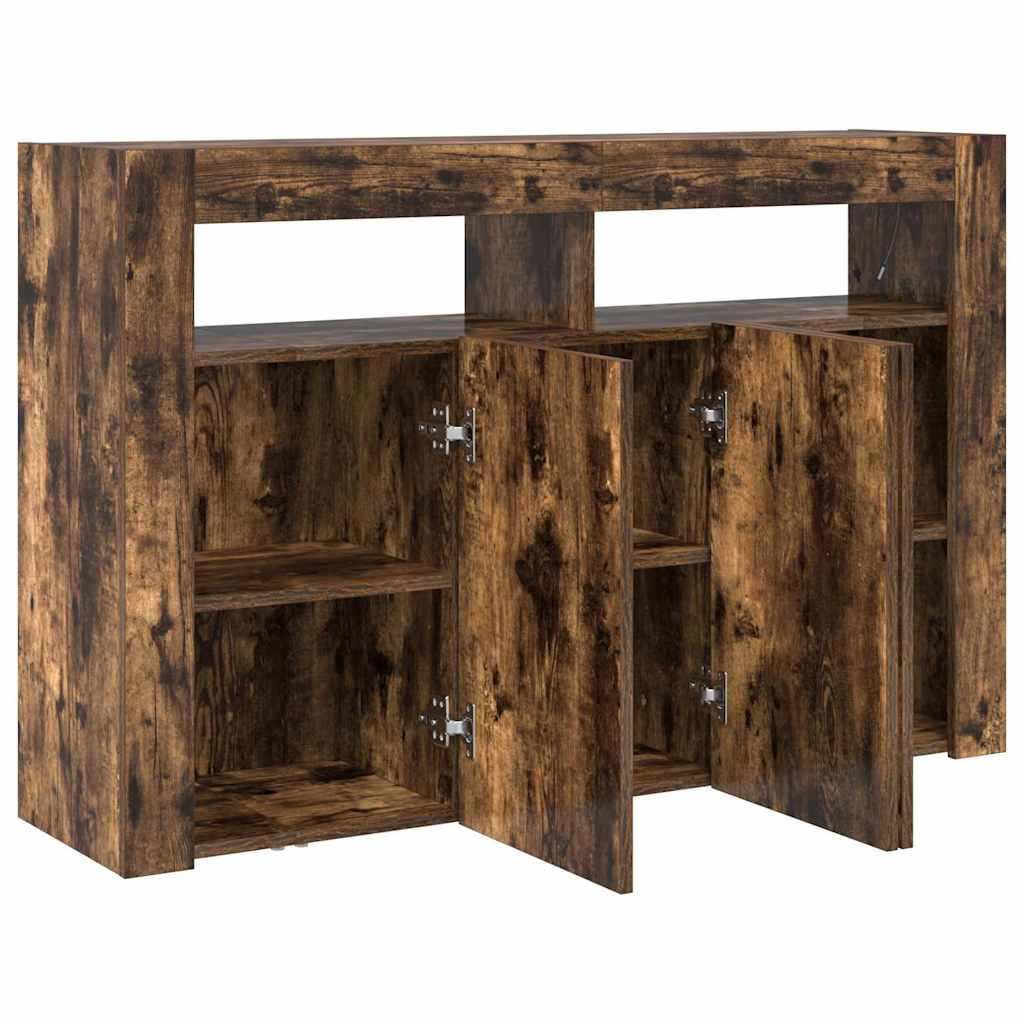 Sideboard Røget eg 116 x 30 x 75 cm Konstrueret træ