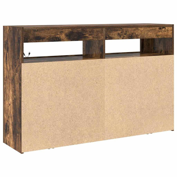 Sideboard Røget eg 116 x 30 x 75 cm Konstrueret træ