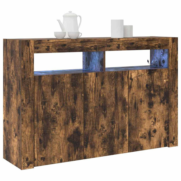 Sideboard Røget eg 116 x 30 x 75 cm Konstrueret træ