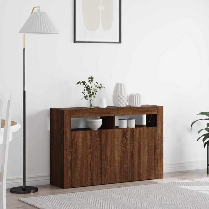Sideboard Brun eg 116 x 30 x 75 cm Konstrueret træ