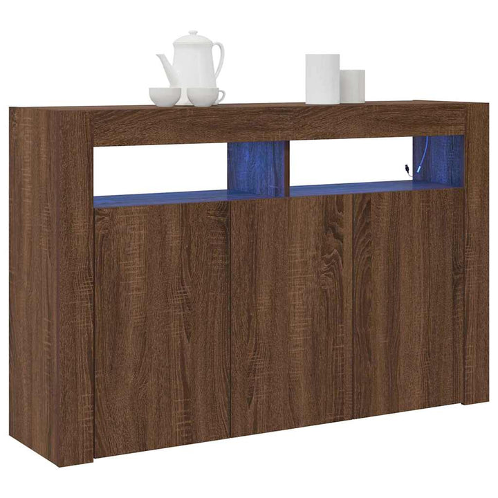 Sideboard Brun eg 116 x 30 x 75 cm Konstrueret træ