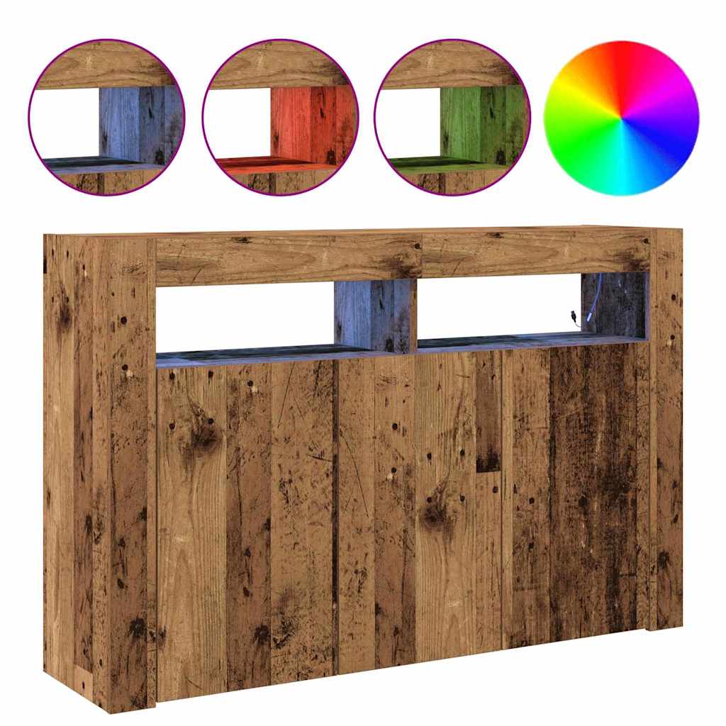 Sideboard Gammelt træ 116 x 30 x 75 cm Konstrueret træ