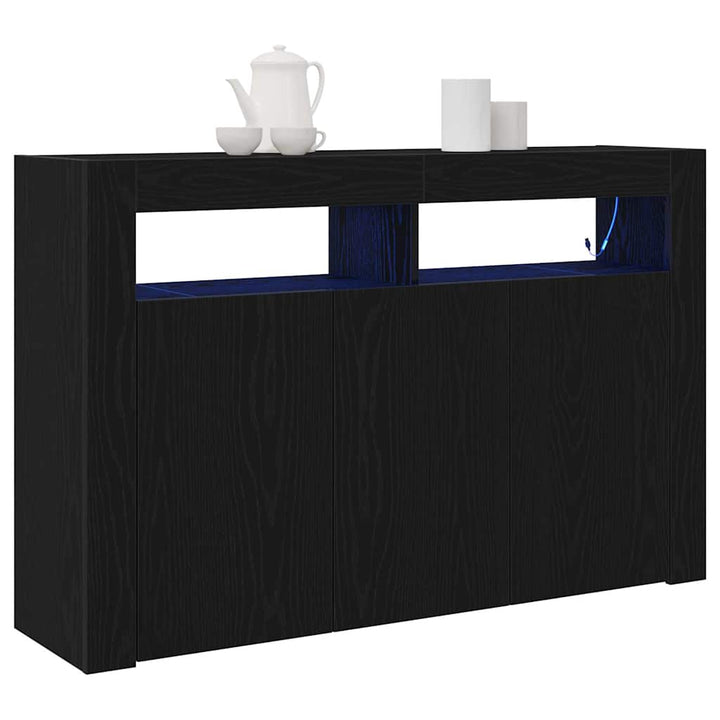 Sideboard Sort eg 116 x 30 x 75 cm Konstrueret træ