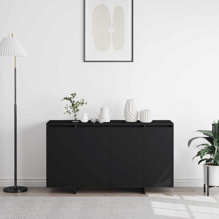 Sideboard Sort 135 x 41 x 69 cm Konstrueret træ