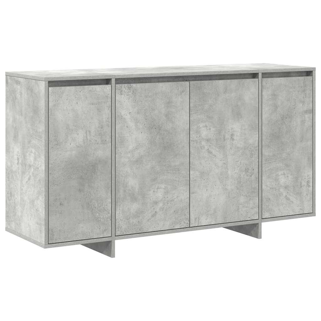 Sideboard Betongrå 135 x 41 x 69 cm Konstrueret træ