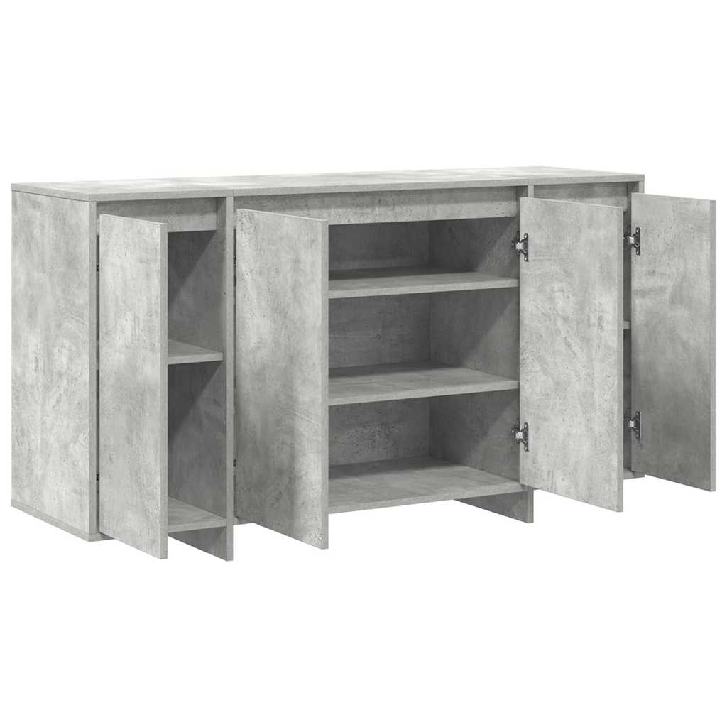 Sideboard Betongrå 135 x 41 x 69 cm Konstrueret træ