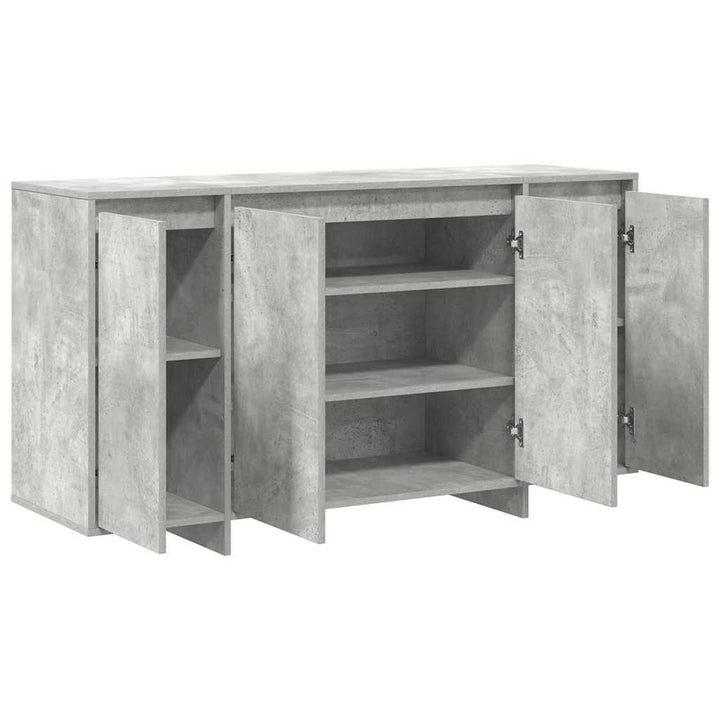 Sideboard Betongrå 135 x 41 x 69 cm Konstrueret træ
