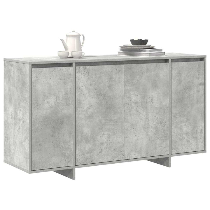 Sideboard Betongrå 135 x 41 x 69 cm Konstrueret træ