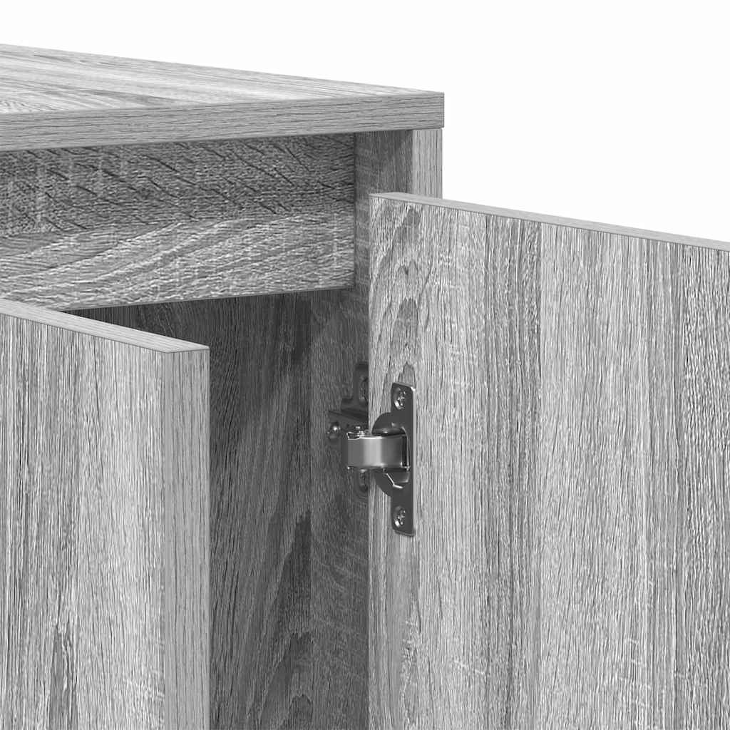 Sideboard Grå sonoma-eg 135 x 41 x 69 cm Konstrueret træ