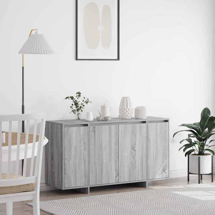 Sideboard Grå sonoma-eg 135 x 41 x 69 cm Konstrueret træ