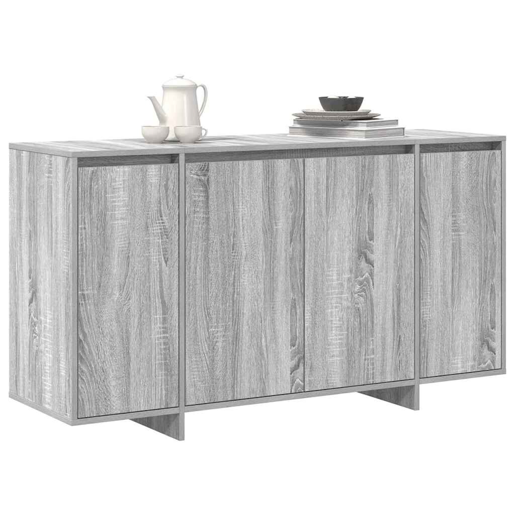 Sideboard Grå sonoma-eg 135 x 41 x 69 cm Konstrueret træ