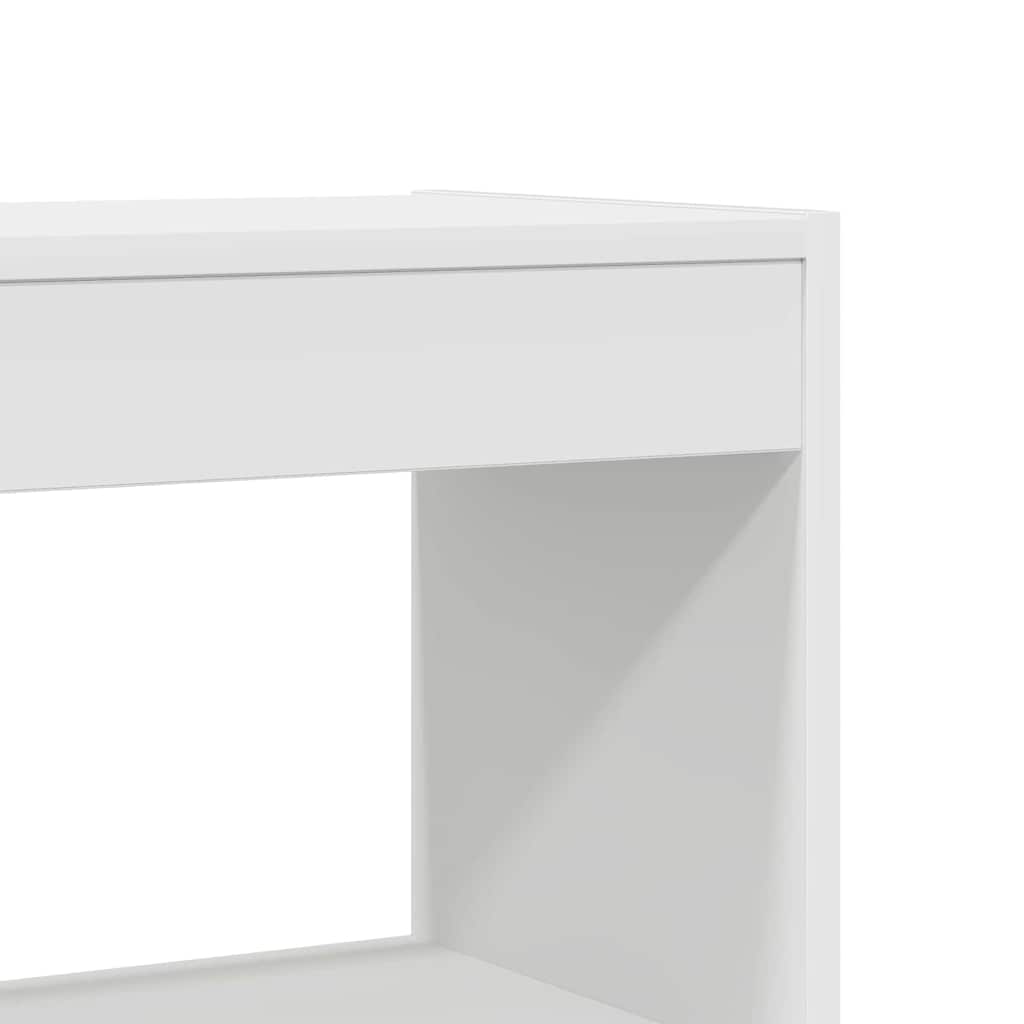 Bogreol med hylde Hvid 80 x 30 x 198 cm Konstrueret træ