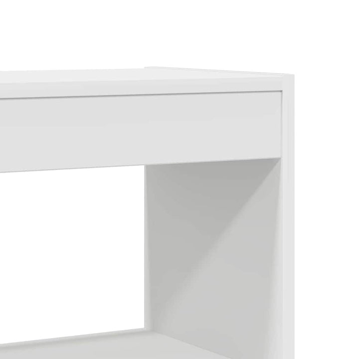 Bogreol med hylde Hvid 80 x 30 x 198 cm Konstrueret træ