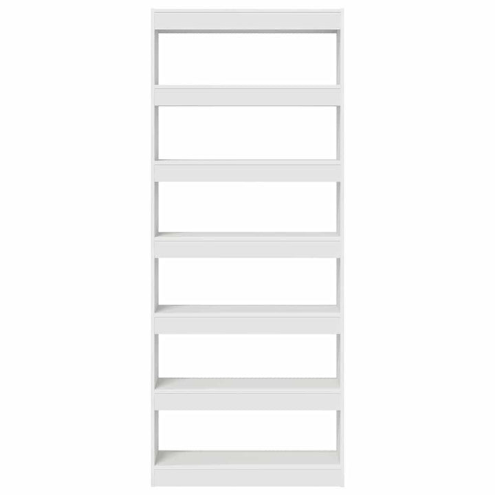 Bogreol med hylde Hvid 80 x 30 x 198 cm Konstrueret træ