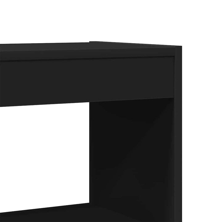 Bogreol med hylde Sort 80 x 30 x 198 cm Konstrueret træ