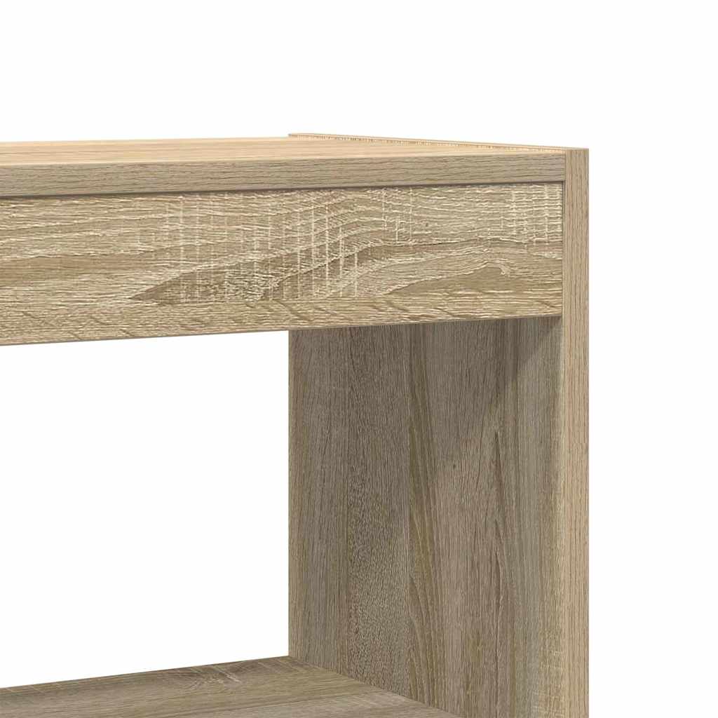 Bogreol med hylde Sonoma-eg 80 x 30 x 198 cm Konstrueret træ