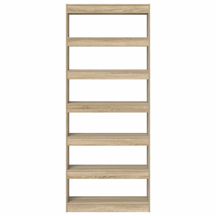 Bogreol med hylde Sonoma-eg 80 x 30 x 198 cm Konstrueret træ