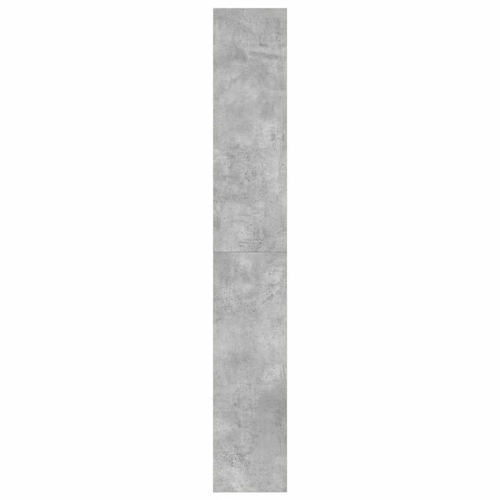 Bogreol med hylde Betongrå 80 x 30 x 198 cm Konstrueret træ