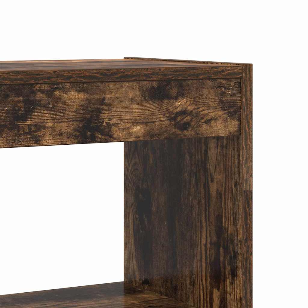 Bogreol med hylde Røget eg 80 x 30 x 198 cm Konstrueret træ