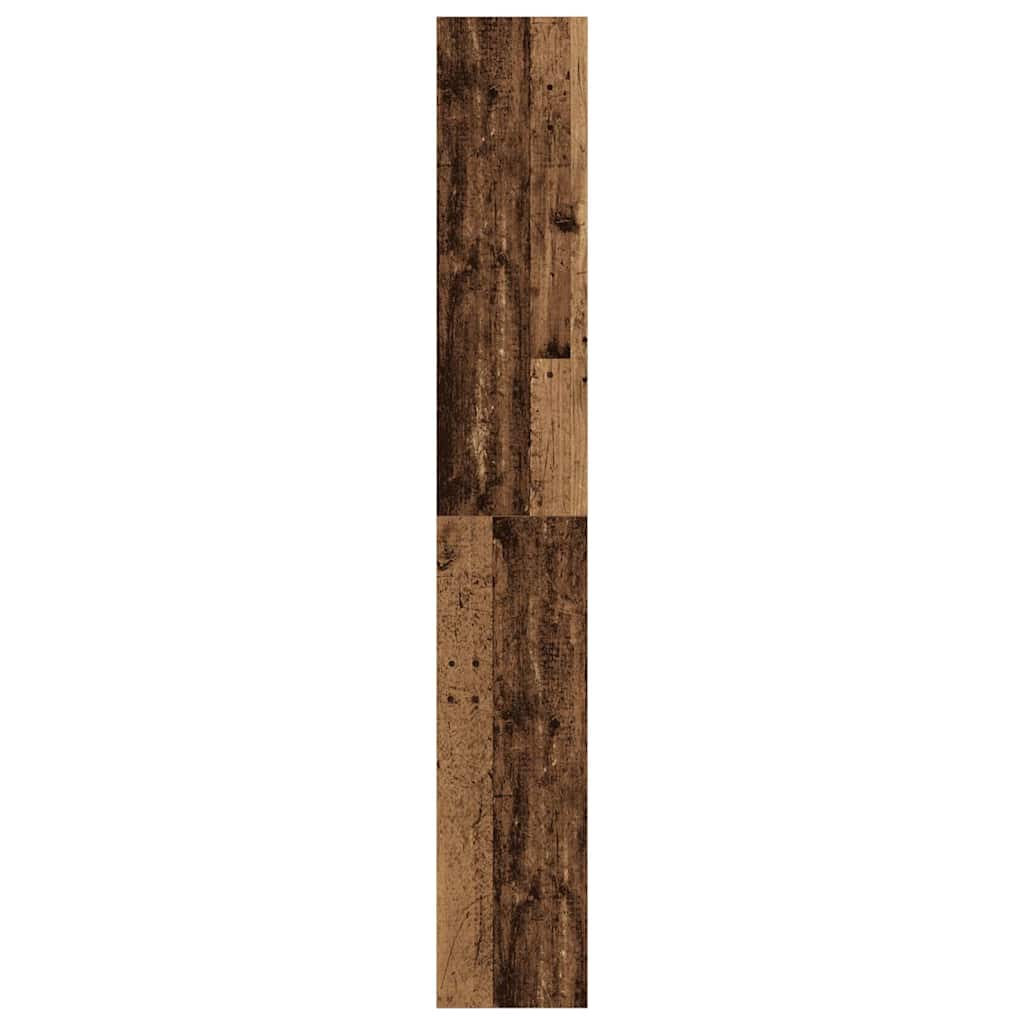 Bogreol med hylde Gammelt træ 80 x 30 x 198 cm Konstrueret træ