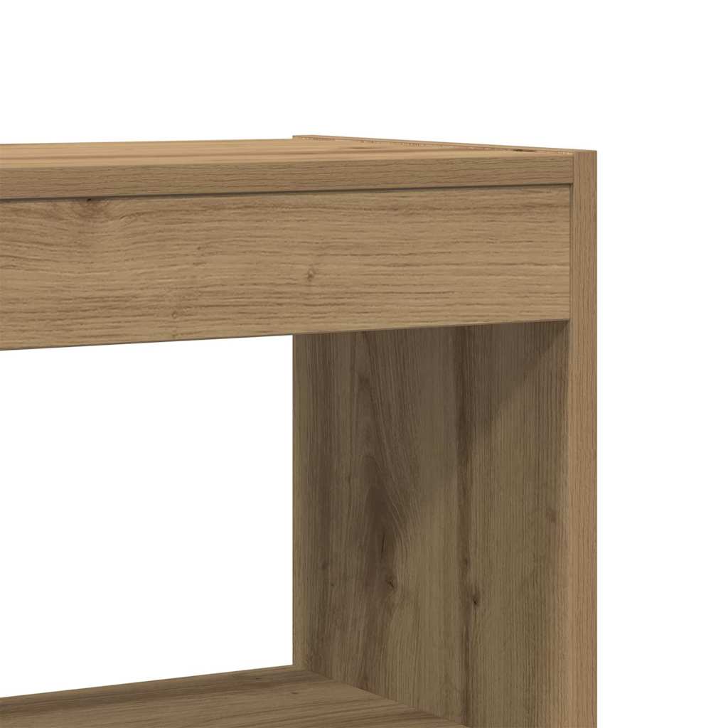 Bogreol med hylde artisan eg 80 x 30 x 198 cm Konstrueret træ