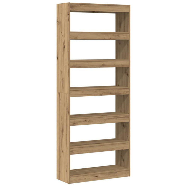 Bogreol med hylde artisan eg 80 x 30 x 198 cm Konstrueret træ