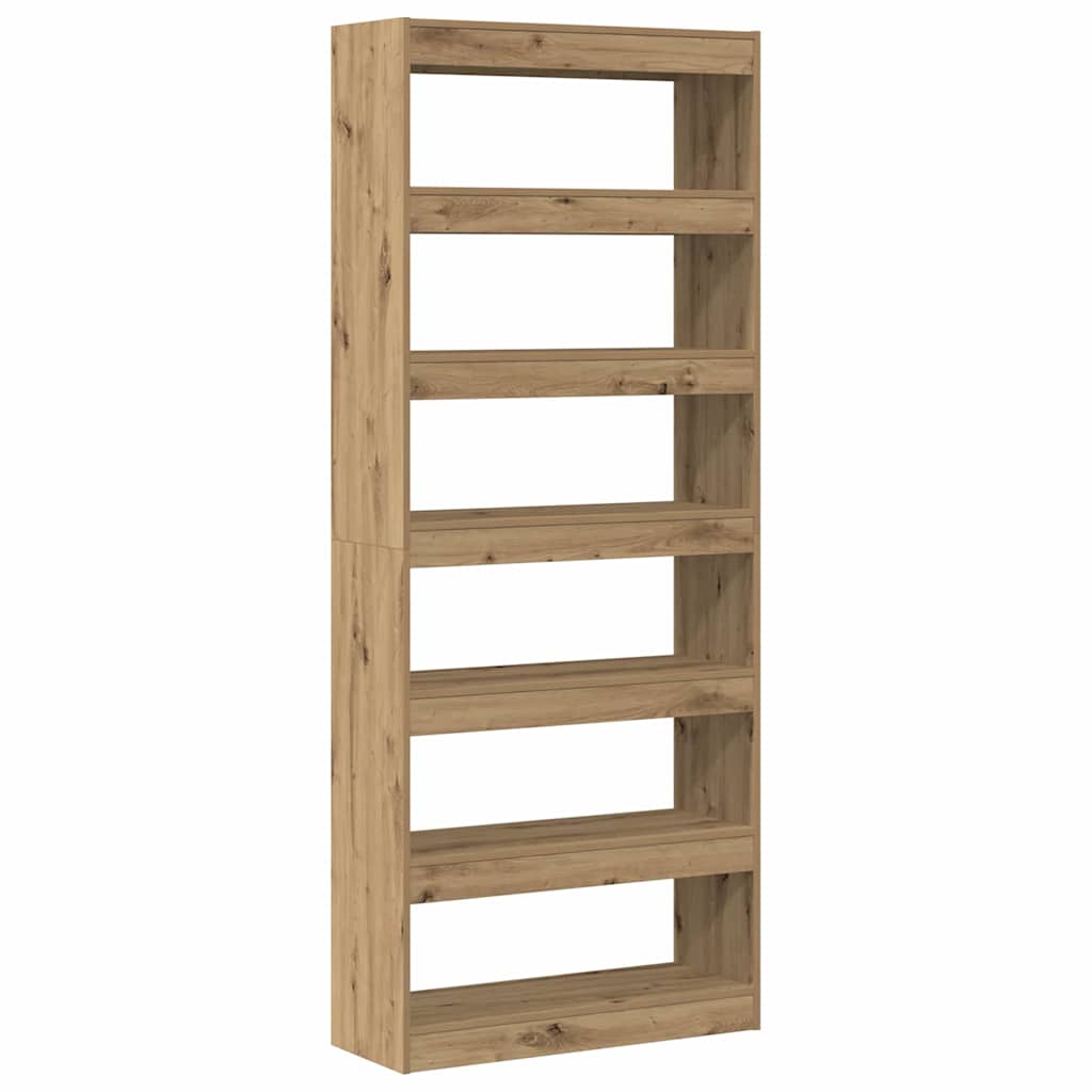 Bogreol med hylde artisan eg 80 x 30 x 198 cm Konstrueret træ