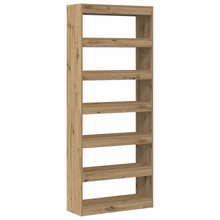Bogreol med hylde artisan eg 80 x 30 x 198 cm Konstrueret træ