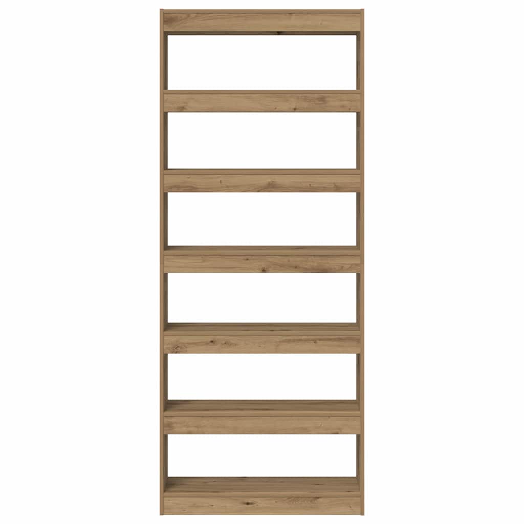 Bogreol med hylde artisan eg 80 x 30 x 198 cm Konstrueret træ