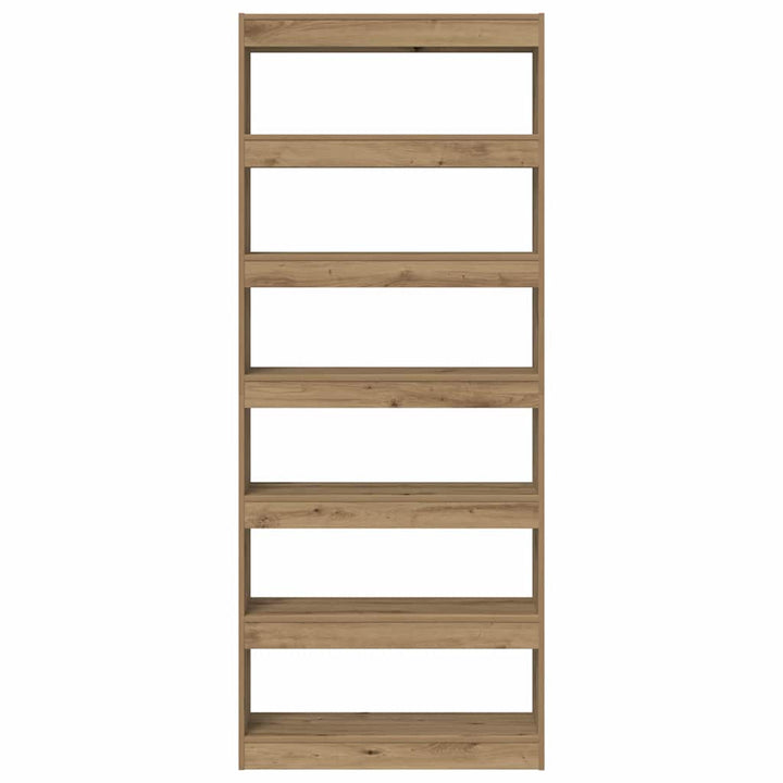 Bogreol med hylde artisan eg 80 x 30 x 198 cm Konstrueret træ