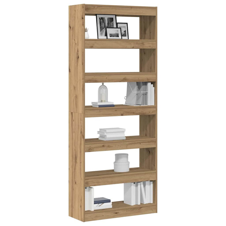 Bogreol med hylde artisan eg 80 x 30 x 198 cm Konstrueret træ