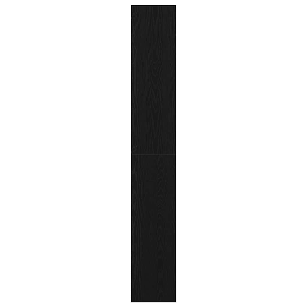 Bogreol med hylde Sort eg 80 x 30 x 198 cm Konstrueret træ