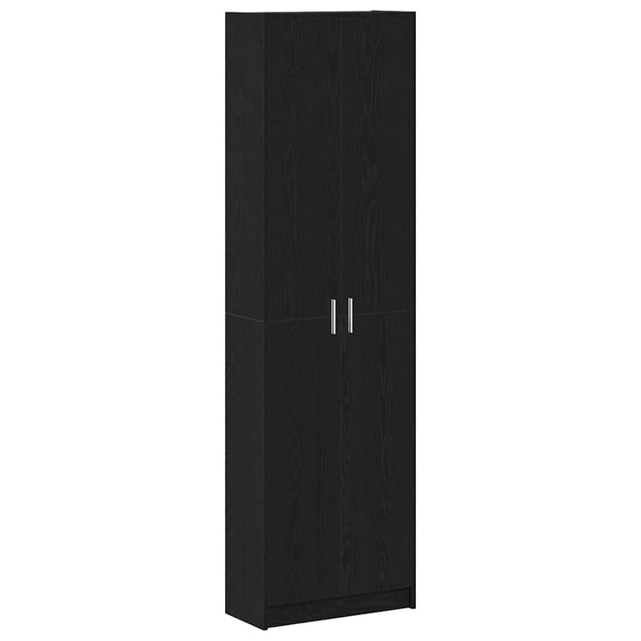 Garderobeskab med dør Sort eg 55 x 25 x 189 cm Konstrueret træ
