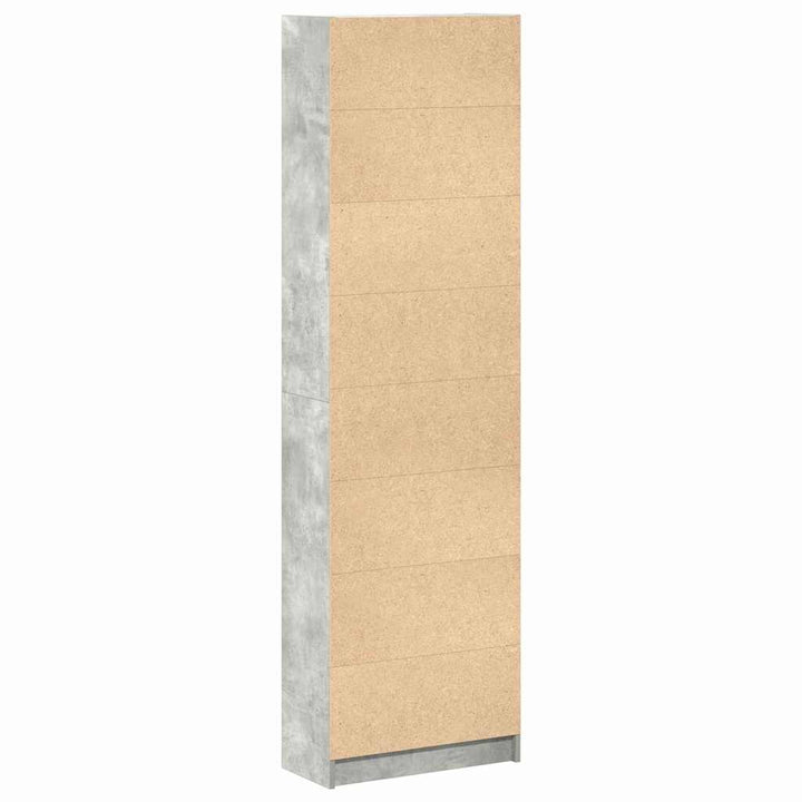 Garderobeskab med dør Betongrå 55 x 25 x 189 cm Konstrueret træ