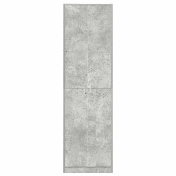 Garderobeskab med dør Betongrå 55 x 25 x 189 cm Konstrueret træ