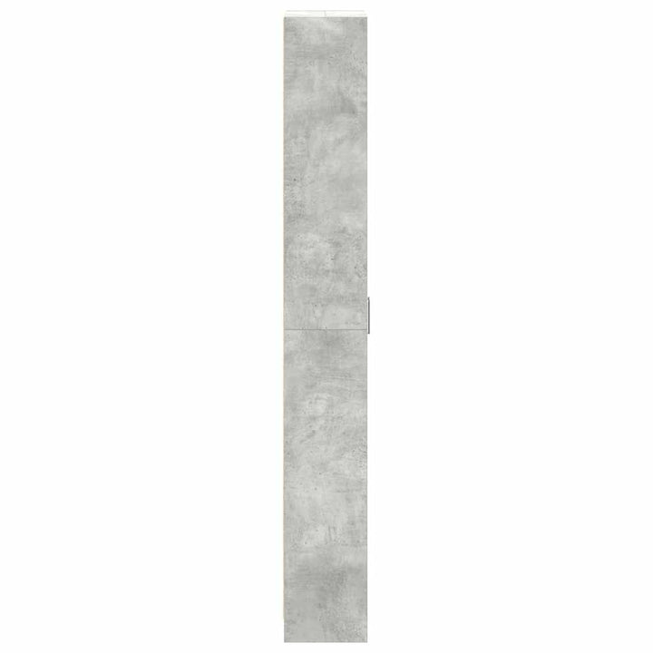 Garderobeskab med dør Betongrå 55 x 25 x 189 cm Konstrueret træ