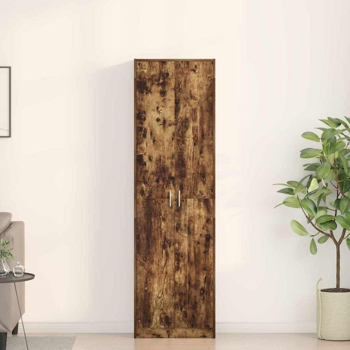 Garderobeskab med dør Røget eg 55 x 25 x 189 cm Konstrueret træ
