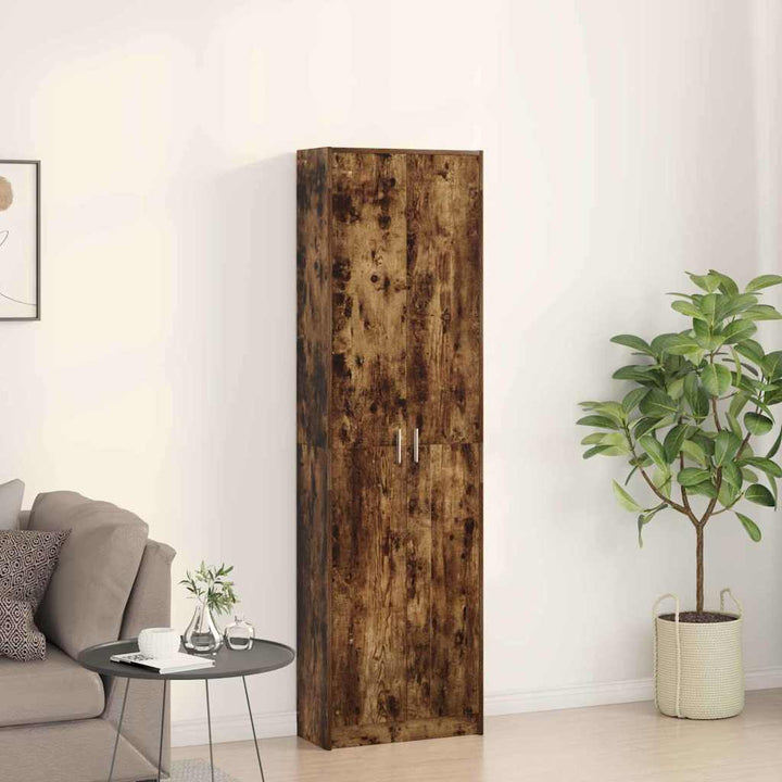 Garderobeskab med dør Røget eg 55 x 25 x 189 cm Konstrueret træ