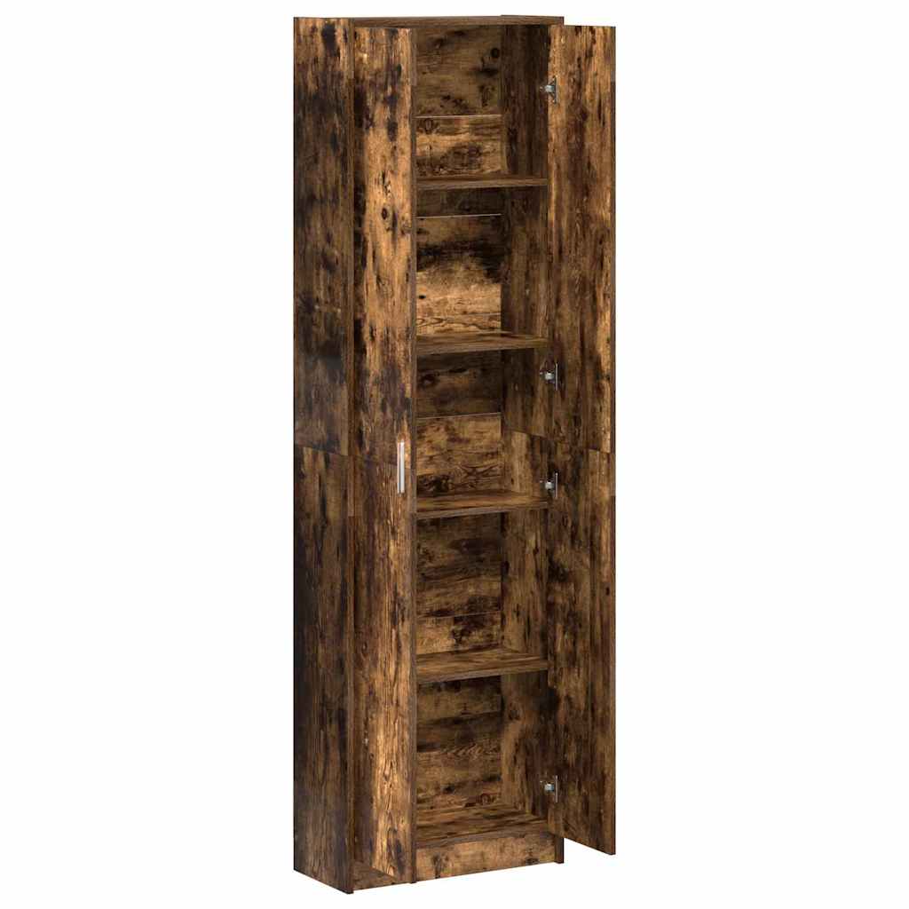 Garderobeskab med dør Røget eg 55 x 25 x 189 cm Konstrueret træ