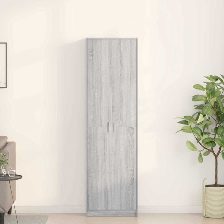 Garderobeskab Grå sonoma-eg 55 x 25 x 189 cm Konstrueret træ