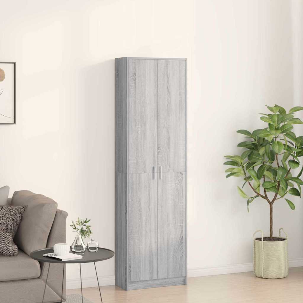 Garderobeskab Grå sonoma-eg 55 x 25 x 189 cm Konstrueret træ